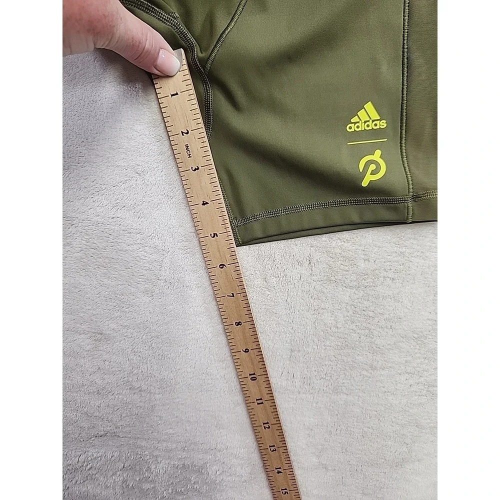 Adidas Ivy Park Peloton Women's Olive Green High Waisted Cycling Biker Shorts XS